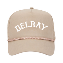 Load image into Gallery viewer, "DELRAY" Puff Print Trucker Cap