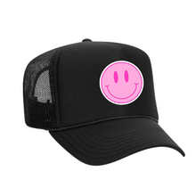 Load image into Gallery viewer, Pink Smiley Face Trucker