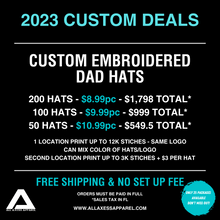 Load image into Gallery viewer, CUSTOM EMBROIDERED  DAD HATS
