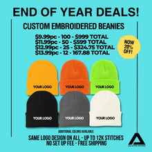 Load image into Gallery viewer, CUSTOM EMBROIDERED BEANIES