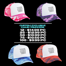 Load image into Gallery viewer, Custom Exclusive Camo Trucker Hats