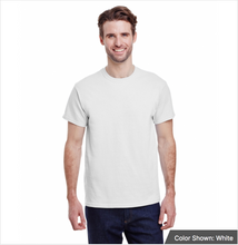 Load image into Gallery viewer, CUSTOM SCREEN PRINTED WHITE GILDAN TEES