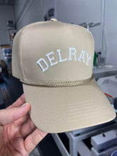 Load image into Gallery viewer, &quot;DELRAY&quot; Puff Print Trucker Cap
