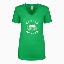 Load image into Gallery viewer, &quot;Cheers F☘️ckers&quot;  Unisex Crew Tee / Womens V-Neck
